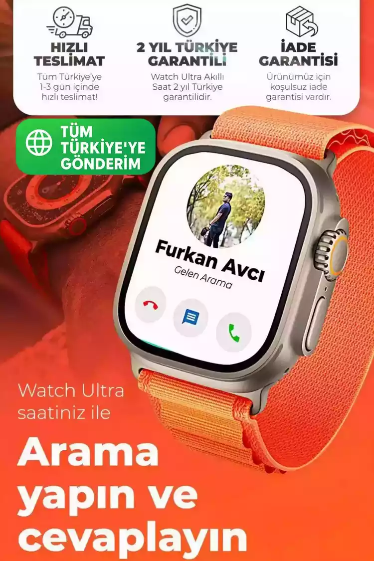 Pro Whatch Akıllı Saat | 2. Kordon Hediye - 2