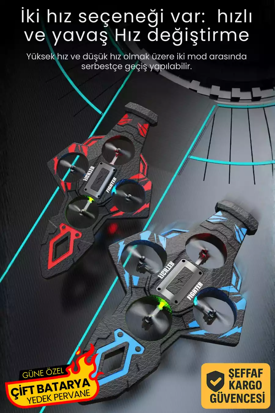 F199 SÜPER JET DRONE  🔥BU GÜN AL ⚡2 BATARYALI 🔋 - 10